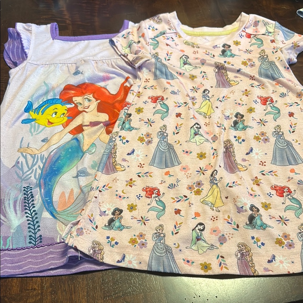 2 Disney Princess Nightgowns